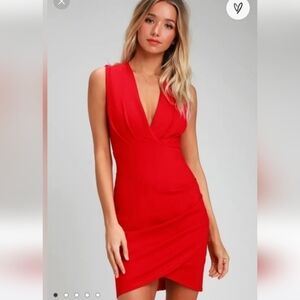 Lulu's Vibrant Red Mini Dress